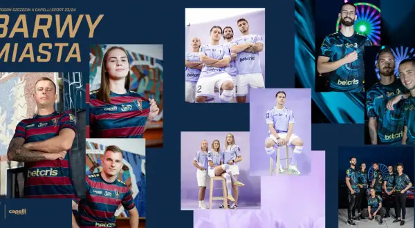 Pogoń Szczecin prezentuje nowe barwy miasta na sezon 23/24. Zobaczcie zawodników w nowych strojach!